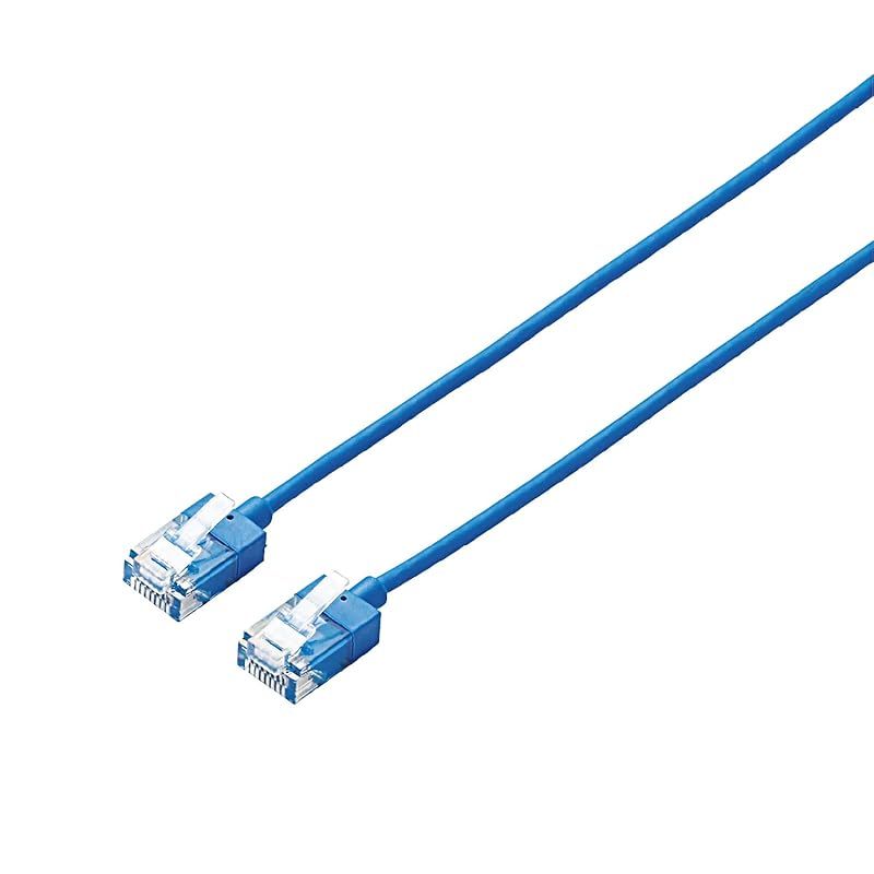 エレコム LANケーブル CAT6A 10m スーパースリム ブルー LD-GPASS/BU10