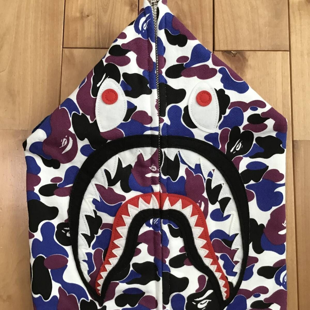 APE BAPE Separate Shark Hoodie シャークパーカー A BATHING APE パーカー ABC CAMO SEPARATE SHARK FULL ZIP