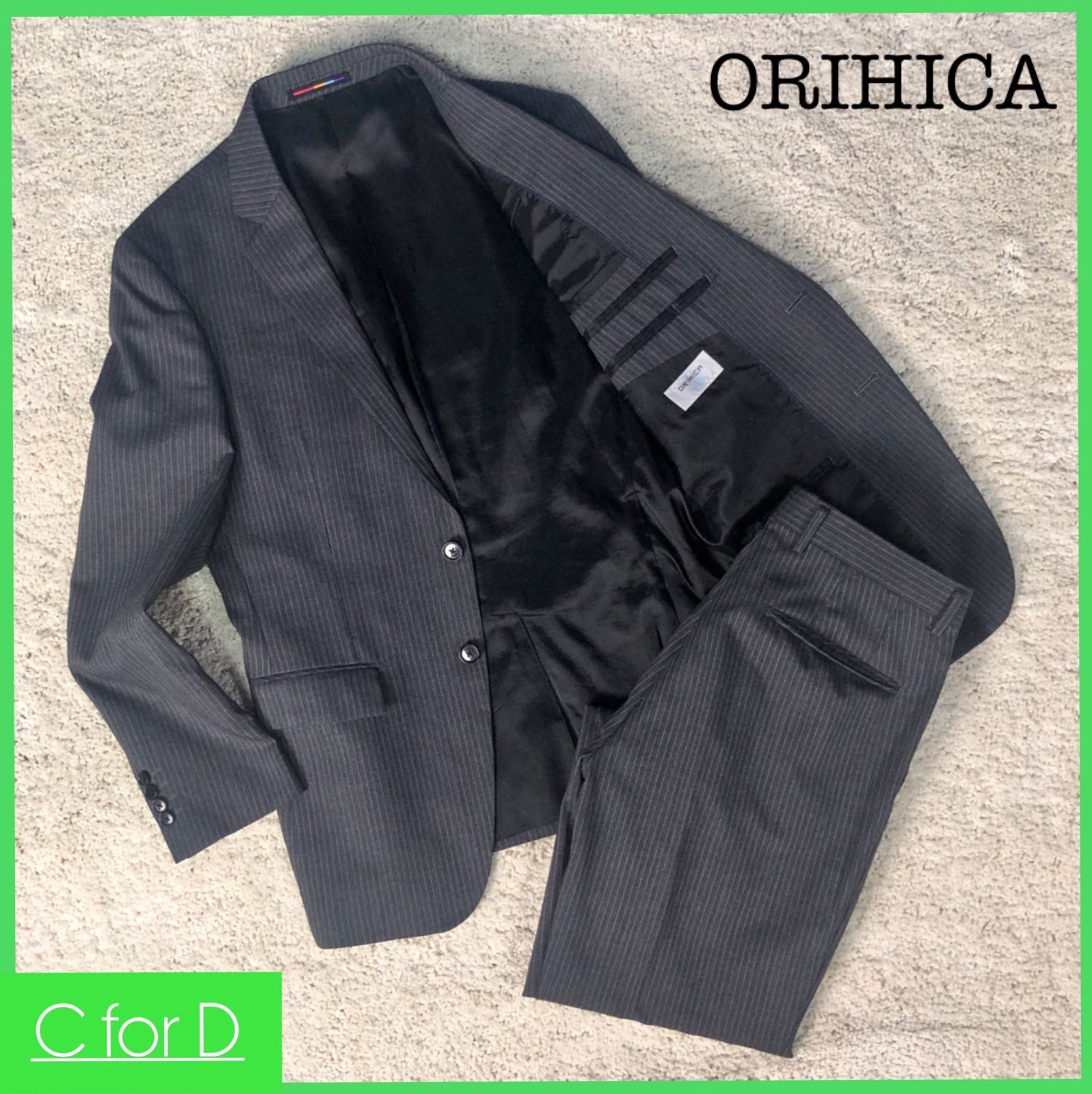 美品☆ORIHICA☆A5 (Mサイズ相当) オリヒカ メンズ グレー