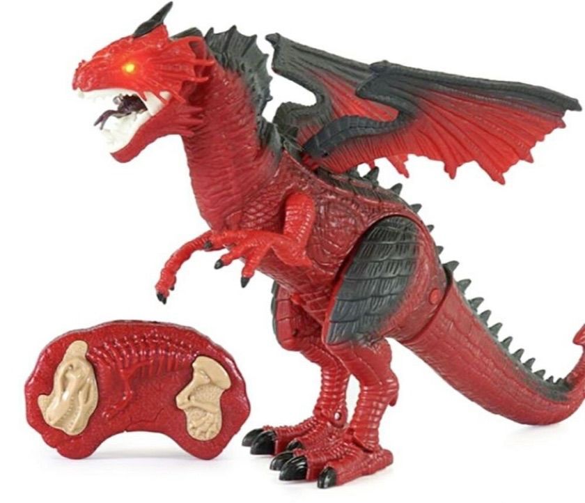 玩具 ドラゴン ラジコン 霧吐く レッドorブルー 特大 竜 龍 置物 鳴く