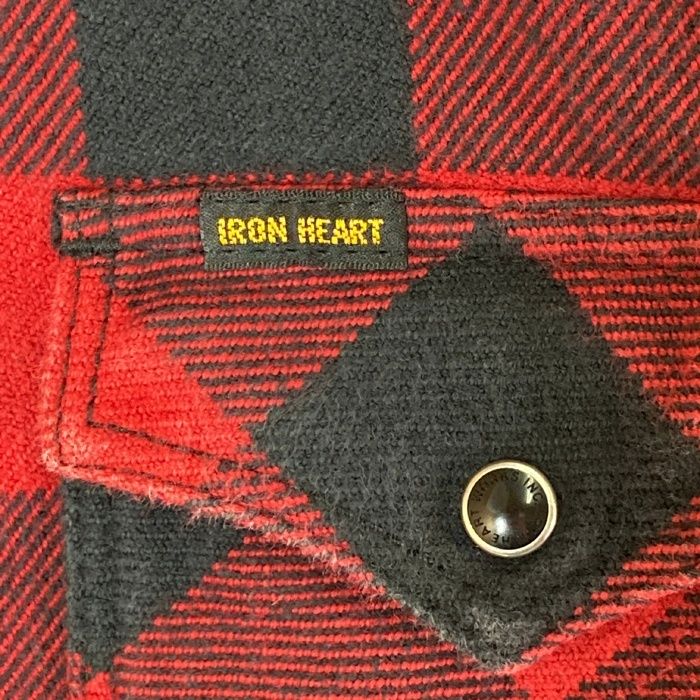 新品！IRON HEART 赤黒ウエスタンチェックネルシャツXL IRON HEART / アイアンハート】ネルシャツ/IHSHｰ300 ウルトラヘビー