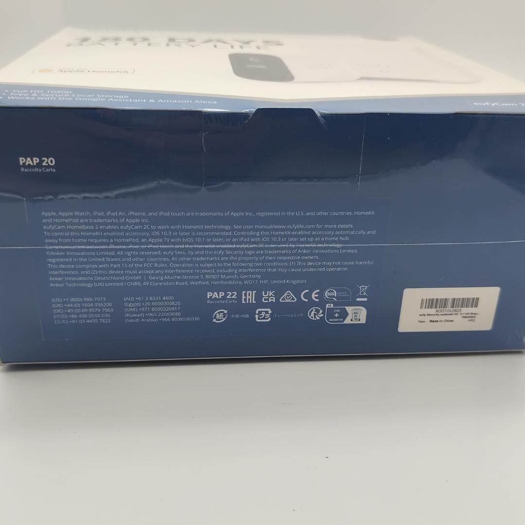 Anker Eufy Security eufyCam 2C 1-Cam Kit 屋外カメラ セキュリティカメラ 防犯カメラ屋外 ネットワークカメラ バッテリー搭載 180日間連続使用 1080p フルHD 追加料金不要 IP67 スポットライト SKLAD-KIRPICHA_RU