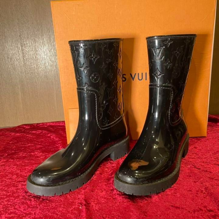 LOUIS VUITTON ルイヴィトン モノグラム レインブーツ ロングブーツ 靴