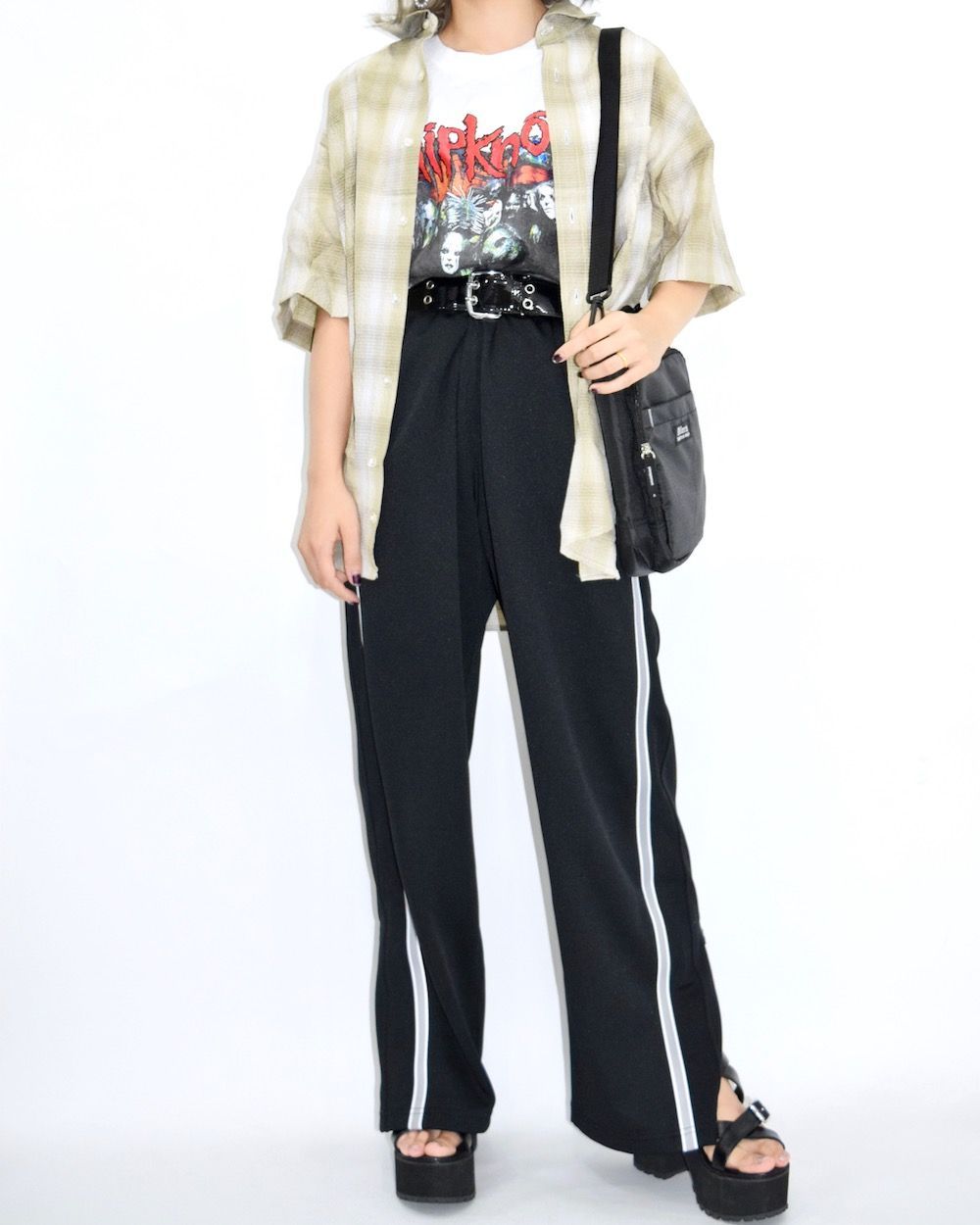 Shadow Check Big Box Shirts (beige)
