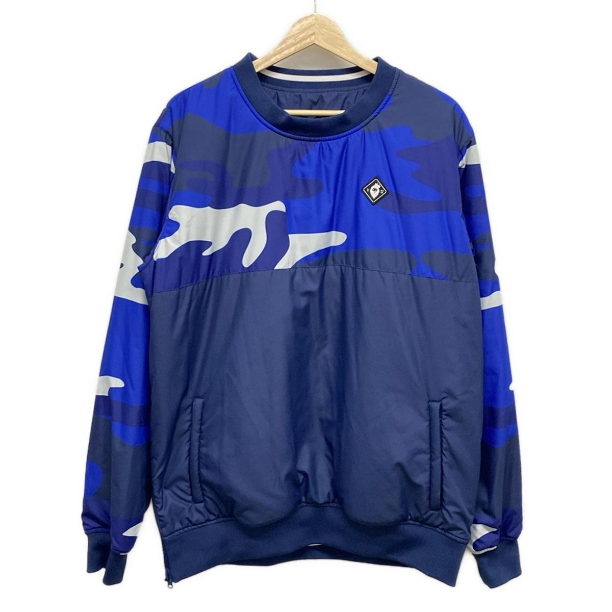 V12(ヴィトゥエルヴ) ブルゾン サイズXL メンズ - ネイビー×ブルー