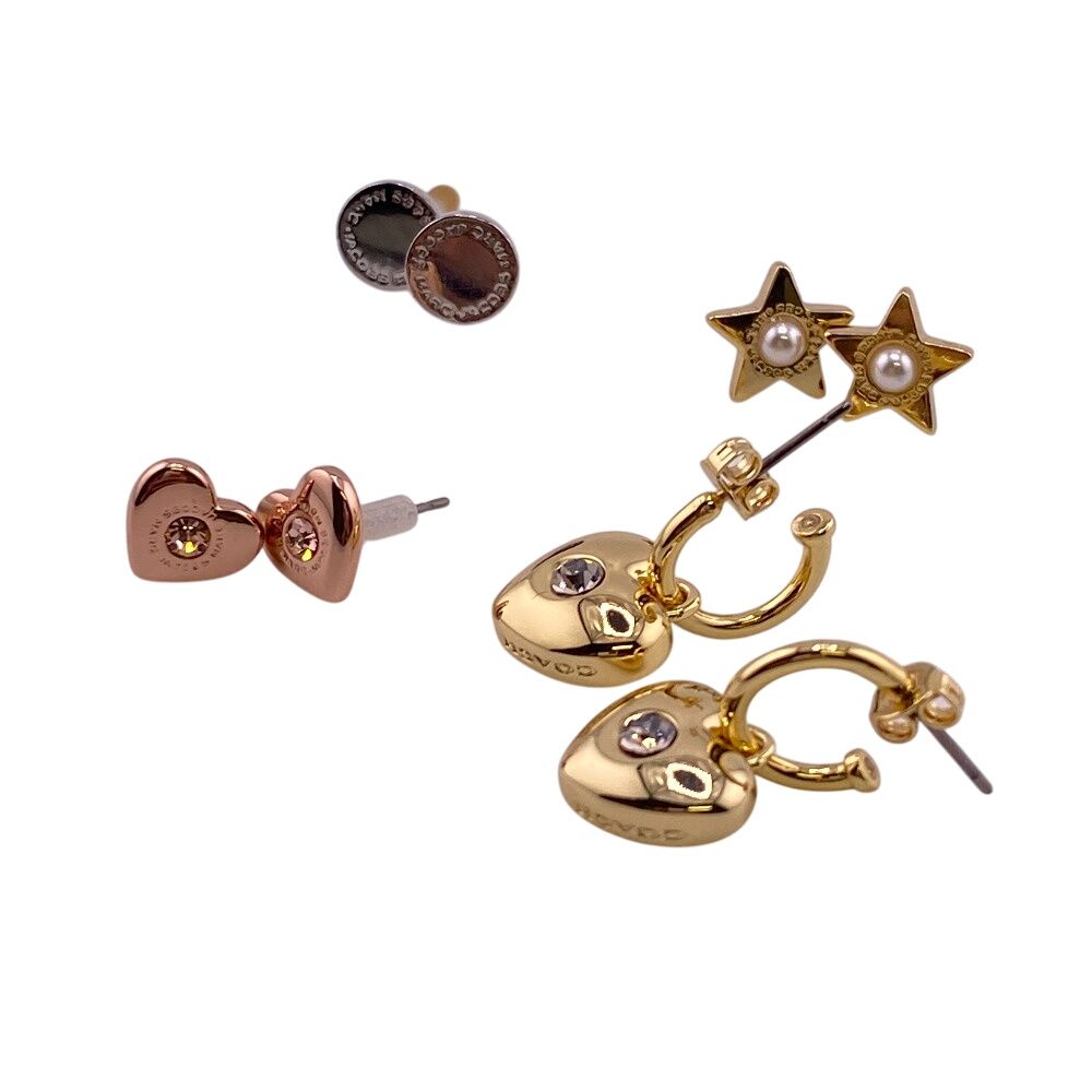 ５％OFF フォロワークーポン MARC JACOBS マークジェイコブス コーチ ピアス 4点セット コーチ ハート ピアス ブランド ジュエリー アクセサリー リング 片耳 両耳 ゴールド レディース おすすめ 人気
