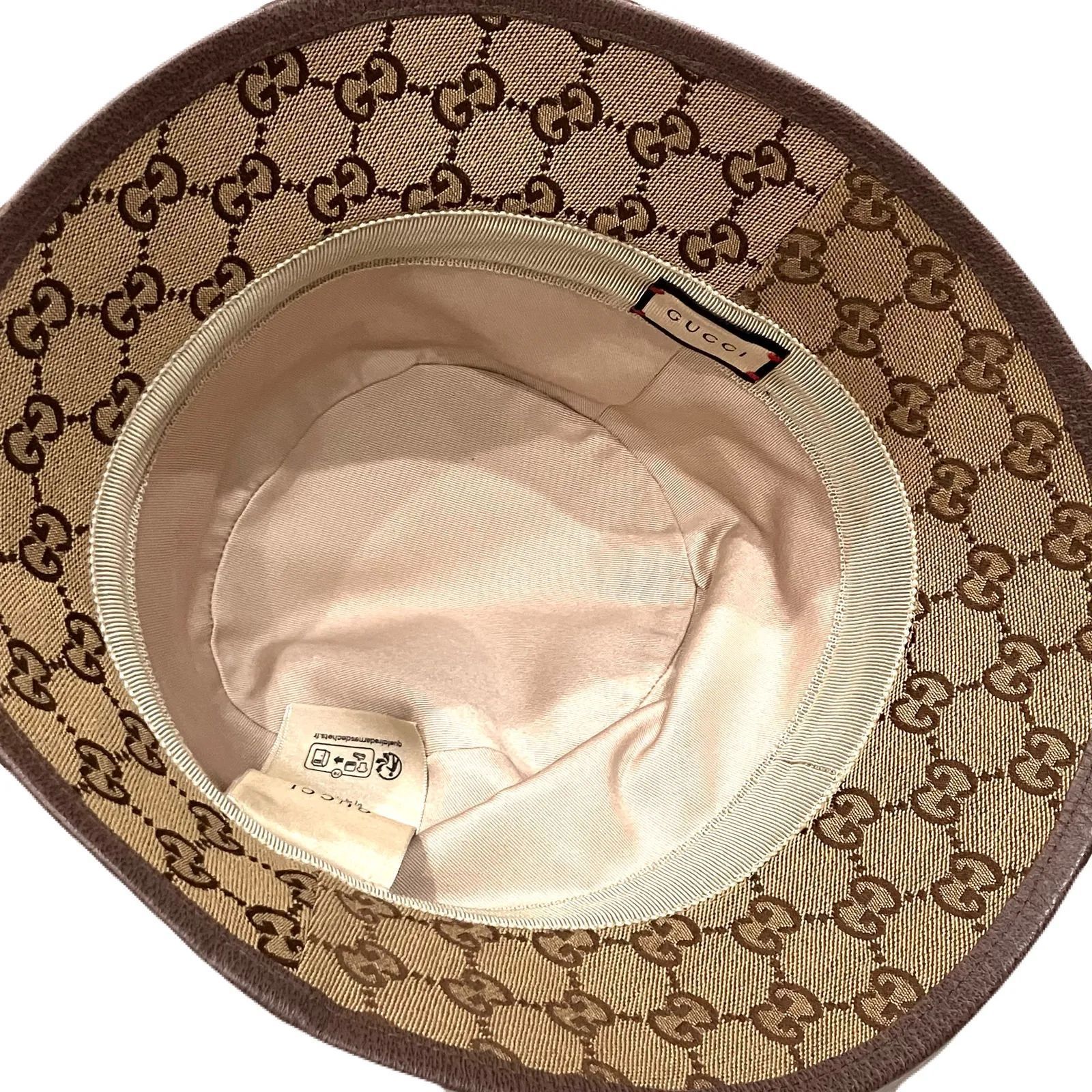 極美品】GUCCI グッチ バケットハット GGキャンバス フェドラハット