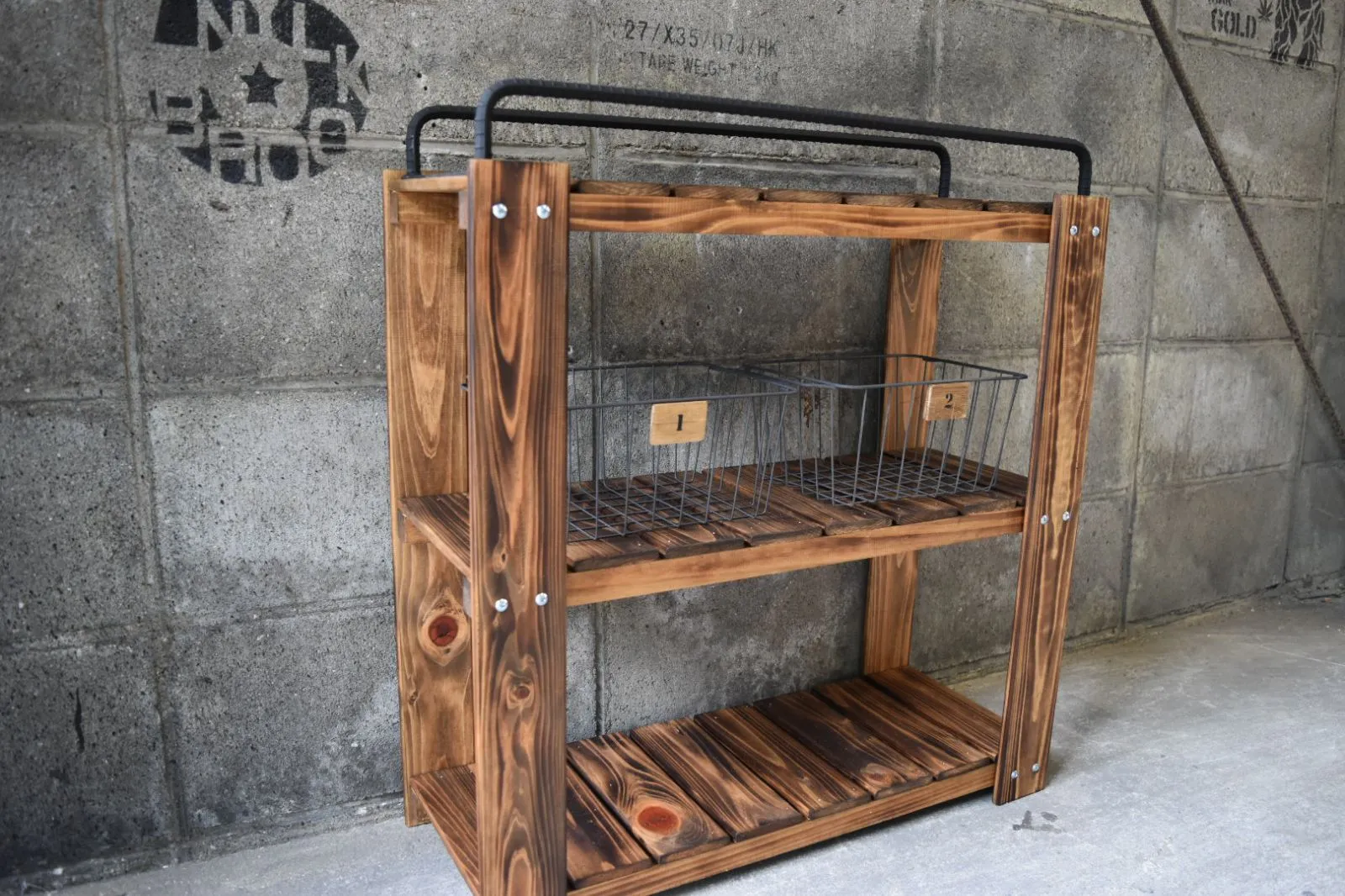 特大ウィスキーラック 飾り棚 ディスプレイラック 男前インテリア 棚