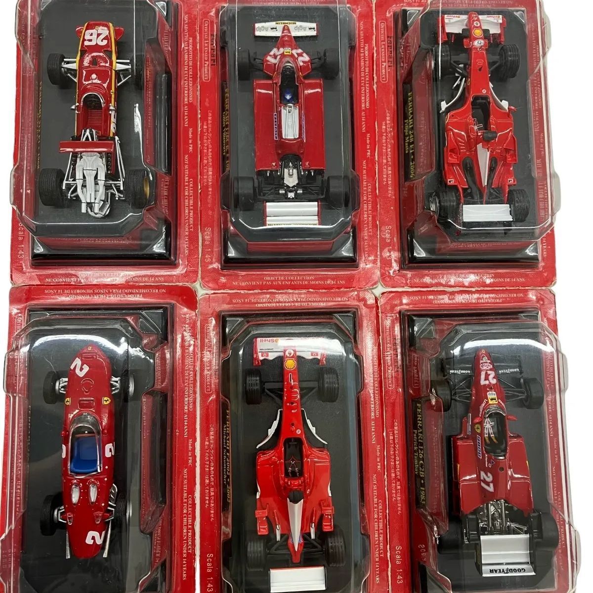 アシェット⭐️オフィシャル フェラーリ⭐️ F1 コレクション フェラーリ 1/43 スケール ミニカー　6台セット♫　ミハエル・シューマッハ