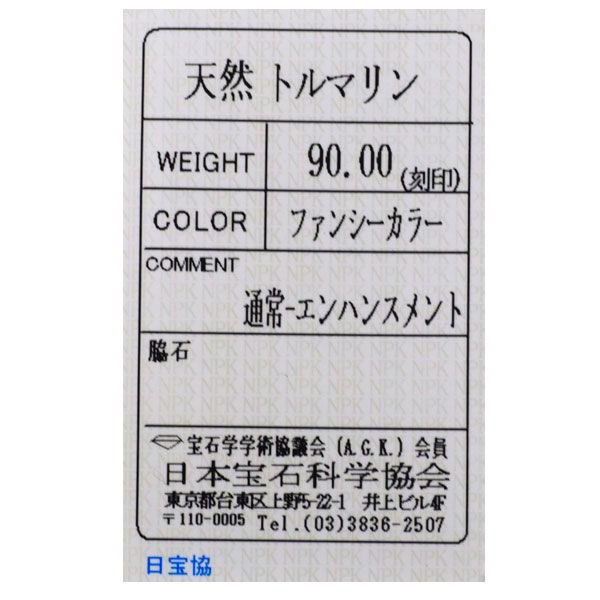 トルマリン ネックレス マルチカラー Pt850 マルチカラートルマリン ネックレス 90.00ct - メルカリ
