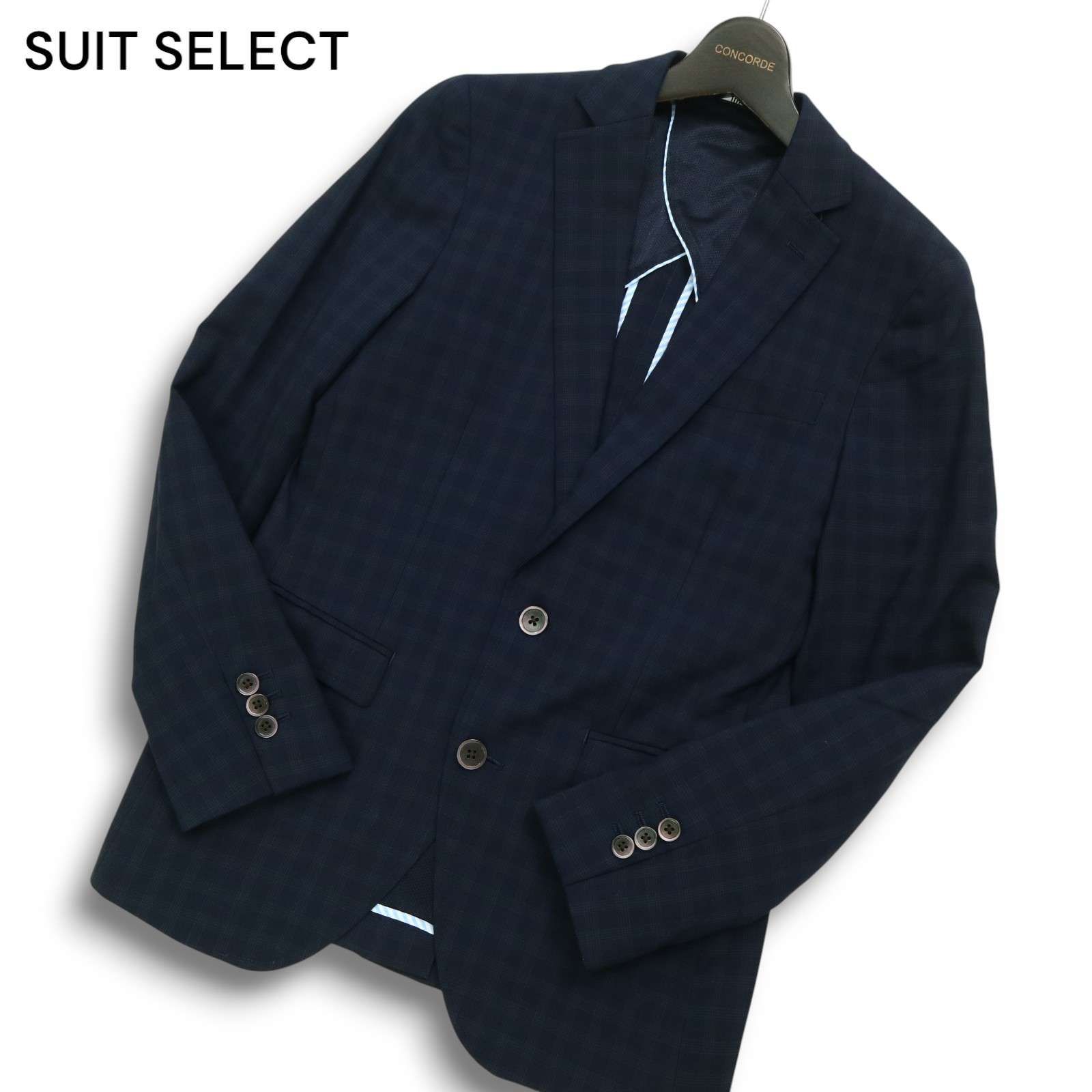 SUIT SELECT スーツセレクト 通年 背抜き☆ チェック柄 アンコン 
