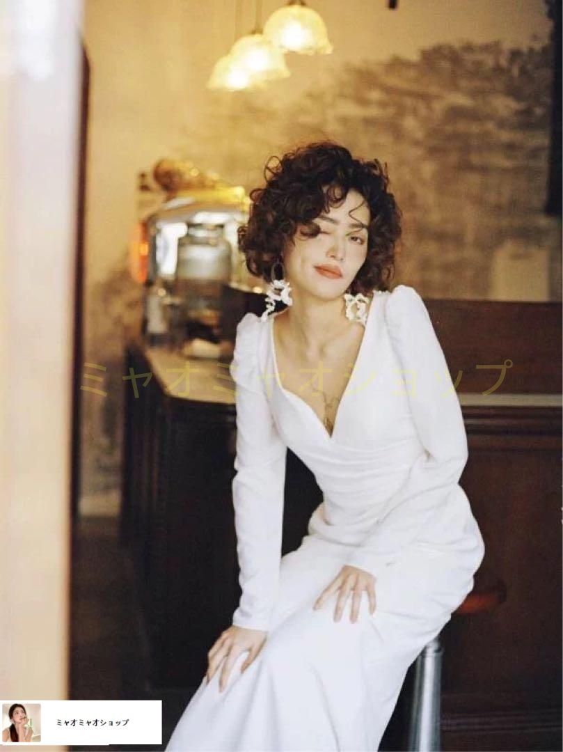 お見逃しなく！ ♥ レディースファッション 商品 上質素材ウェディングロングドレス 美しい刺繍とシルエット結婚式用 耳新しい