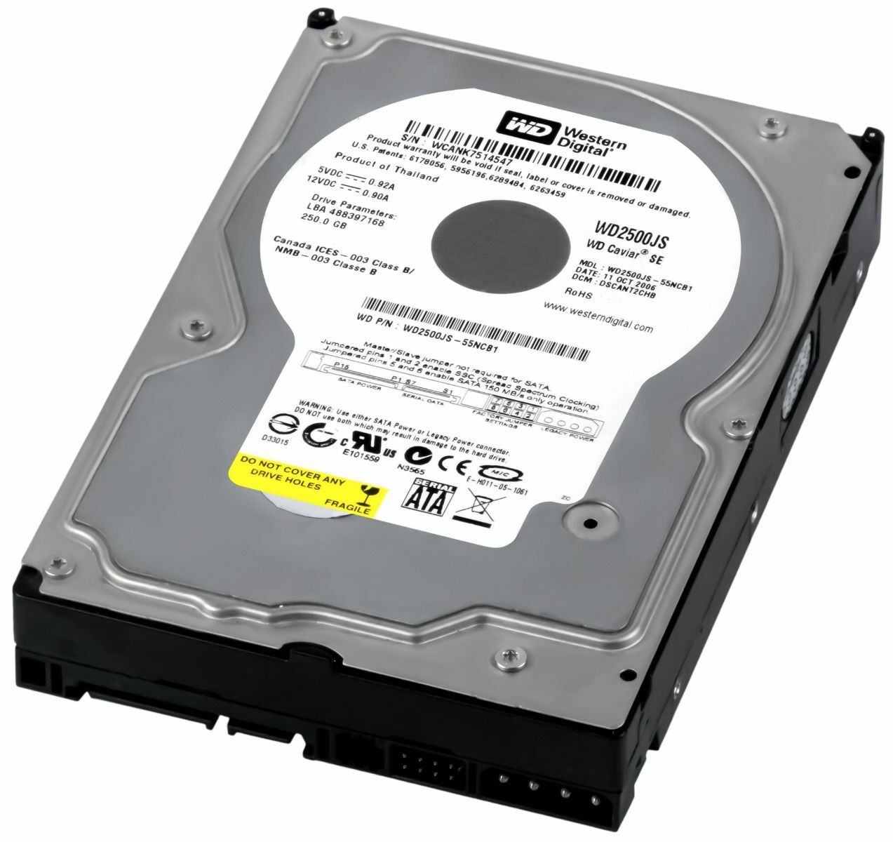 Western Digital Car SE WD2500JS 250GB 7200 RPM SATA II 8MB 3.5 Inch
