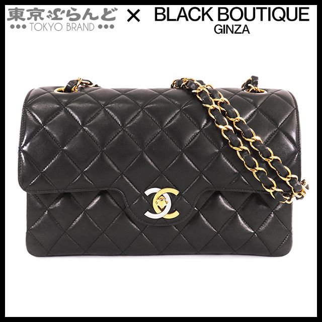 シャネル CHANEL パリ限定 マトラッセ Wフラップ Wチェーンバッグ ブラック ゴールド/シルバー金具 ラムスキン 2番台 ショルダーバッグ  ヴィンテージ 101697707 - メルカリ