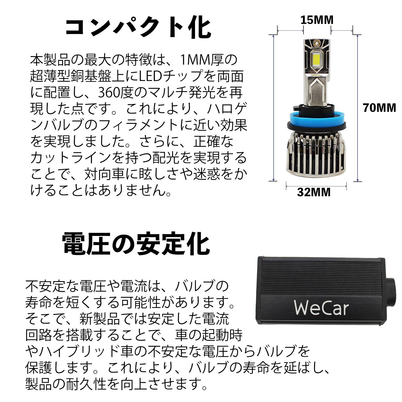 マツダ MPV LW3W LY3P LEDバルブ フォグランプ H11 6500K 車検対応 新基準対応 1年保証 - メルカリ