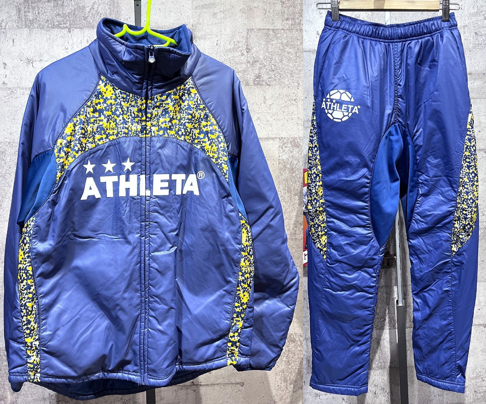 アスレタ 中綿 ウインドブレーカー 上下セットアップ M メンズ ATHLETA