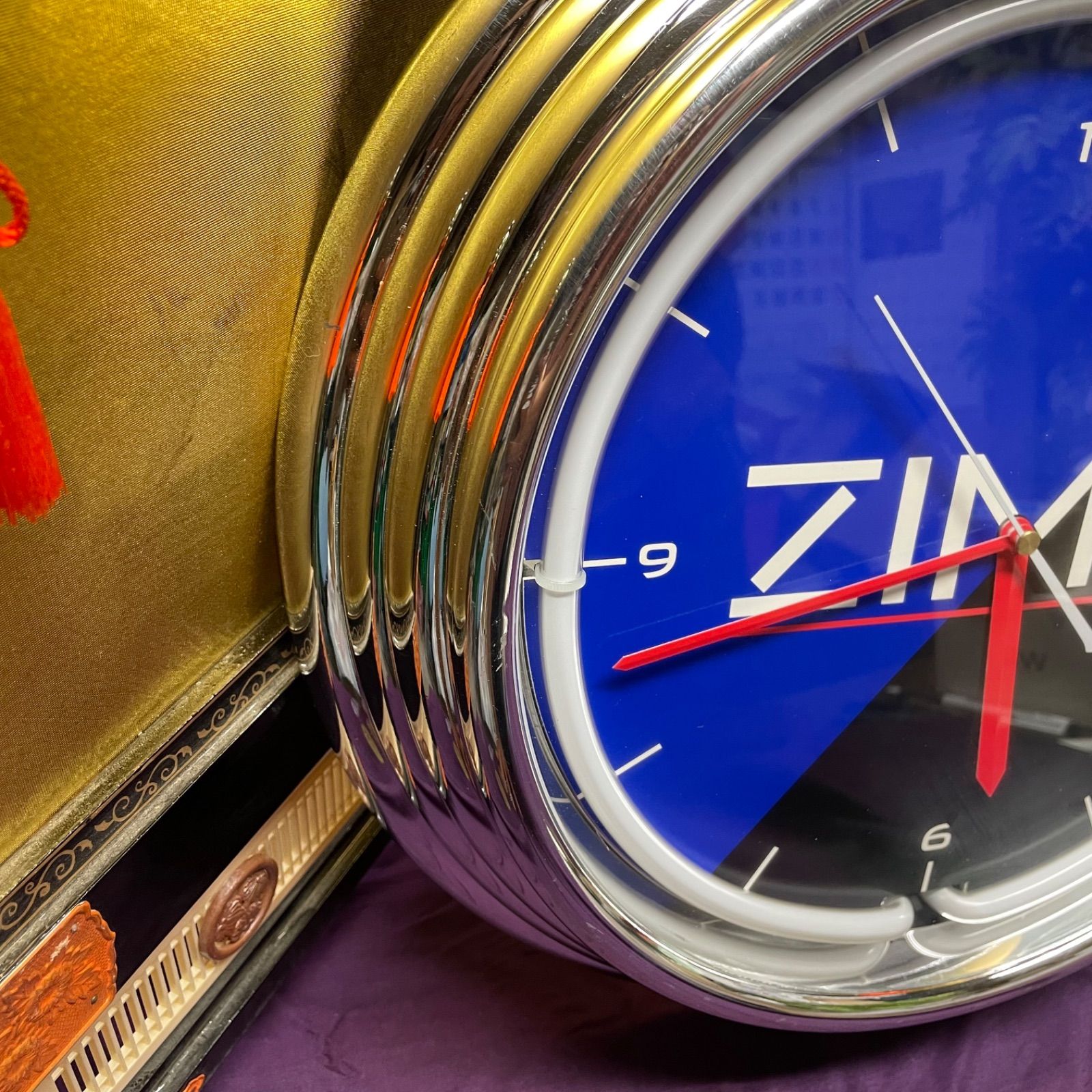 ZIMA ジーマ ネオンクロック クロック 時計 掛時計 アメリカ雑貨　掛け時計 ZIMA ジーマ ネオンクロック クロック 時計 掛時計 アメリカ雑貨
