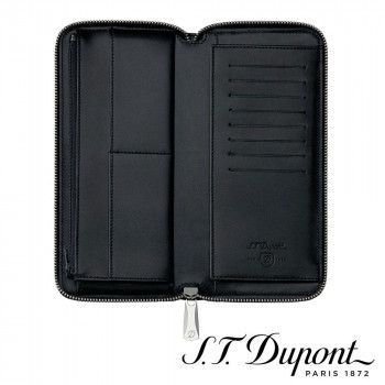 S.T. Dupont エス テー デュポン ラインD 長財布 ジッパー小銭入れ付 13CC ブラック 180044