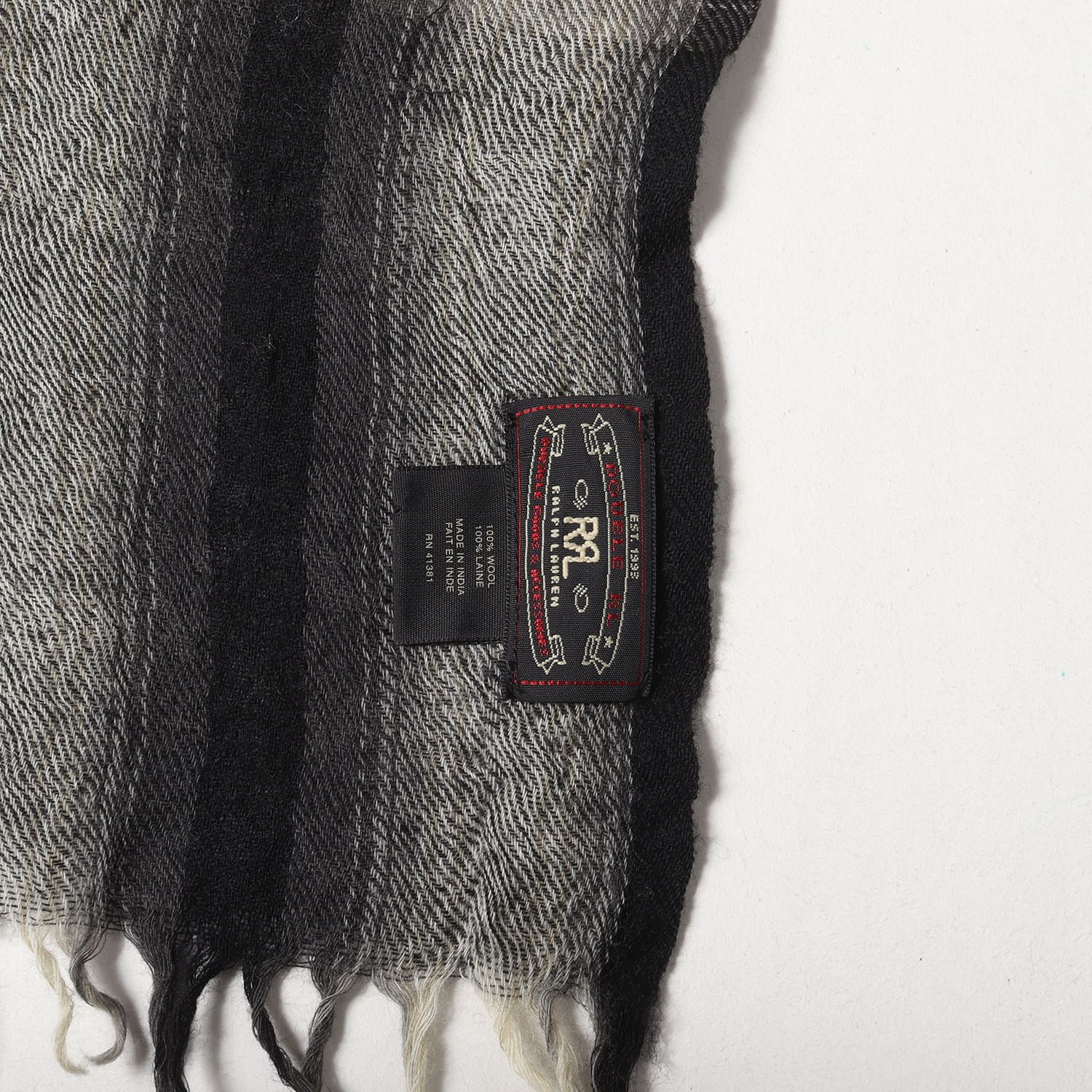 RRL オンブレチェック　ストール　ウール RRL ダブルアールエル オンブレチェック ウールガーゼ ストール