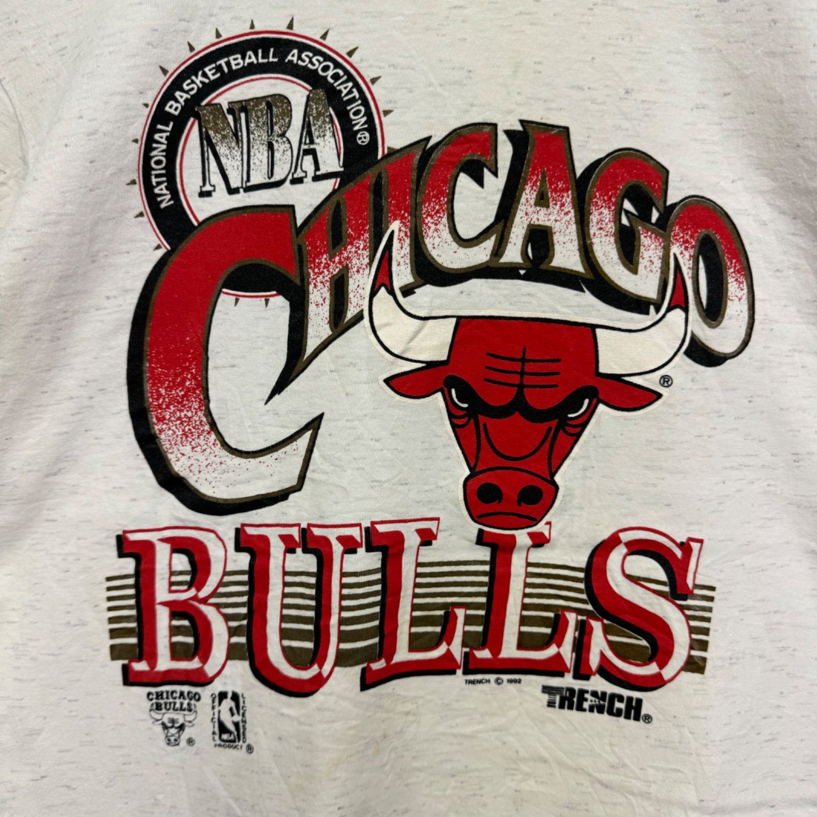 90s vintage 1992 NBA Chicago Bulls Logo Print T-shirt Tee
