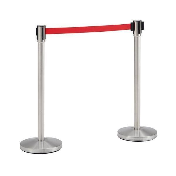 ベルトパーテーションスタンド SH シルバータイプ ベルト：赤 1セット（4台）