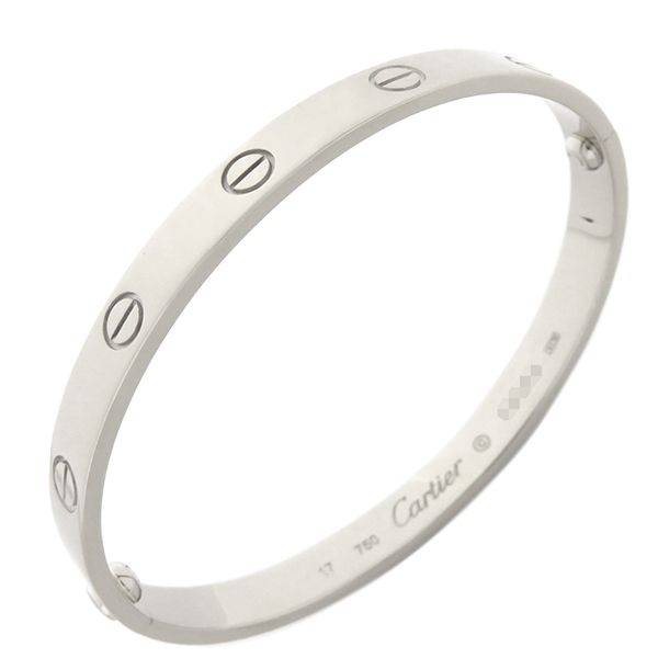 カルティエ Cartier ブレスレット LOVE ラブブレス K18WG ホワイトゴールド #17 750WG 18K 18金 バングル  B6067617【中古】 - メルカリ