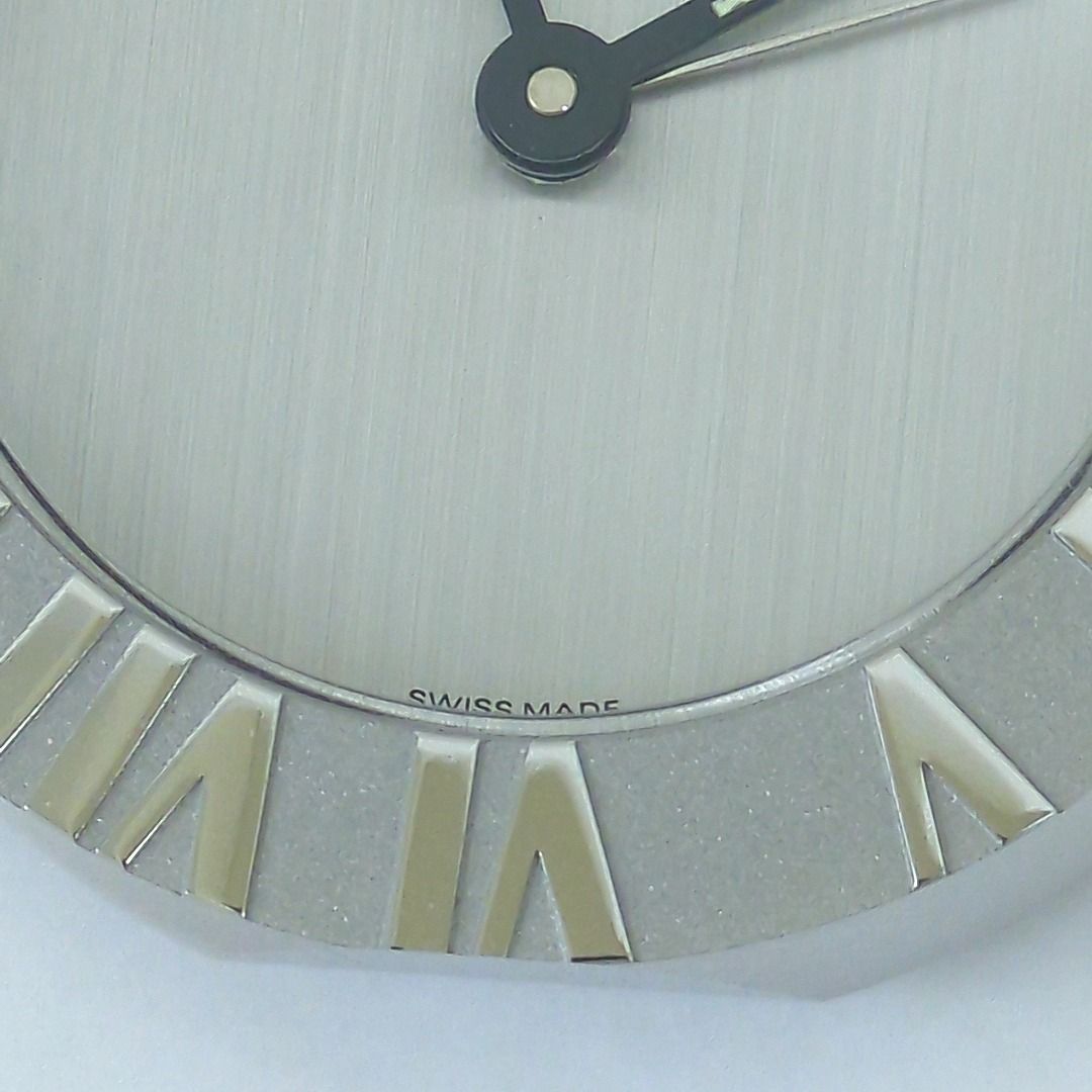TIFFANY ティファニー アトラス 置時計 シルバーカラー スイス製