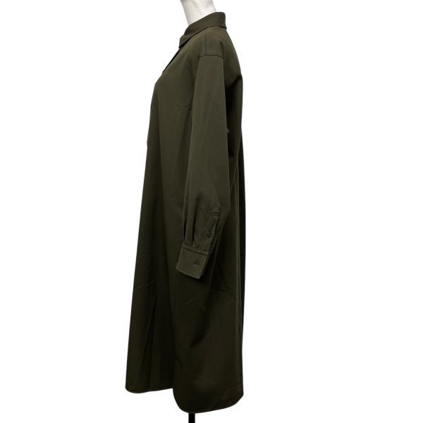 保証書付、新品送料無料。 にじゅうさんく 23区 ワンピース シャツワンピース ロング 長袖 ベルト付き カーキ 毛100％ ウール 38 M 9号 レディース S5V483 ファッションニュース