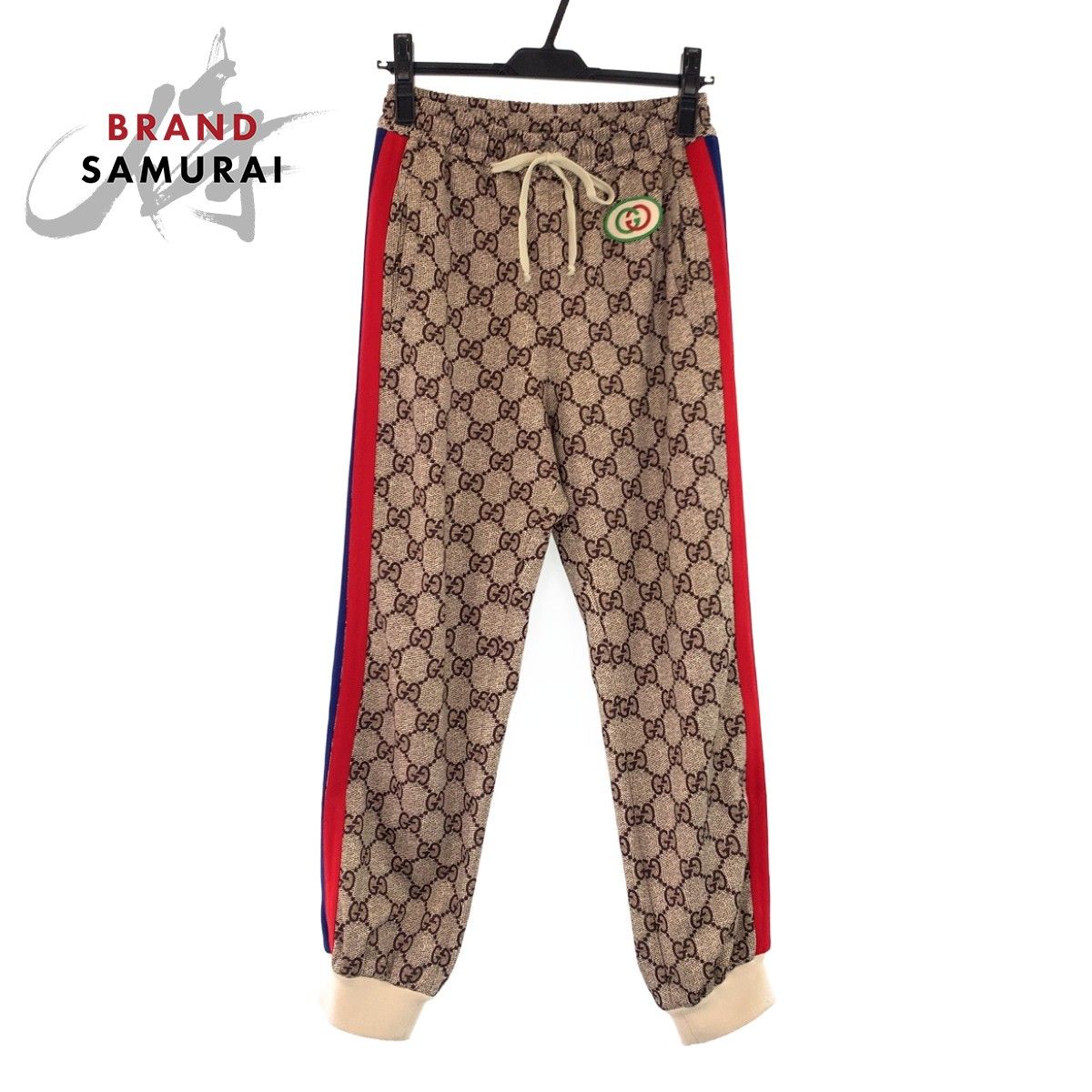 美品 GUCCI グッチ GGパターン サイズXS ブラウン 茶 レッド 赤 ブルー 
