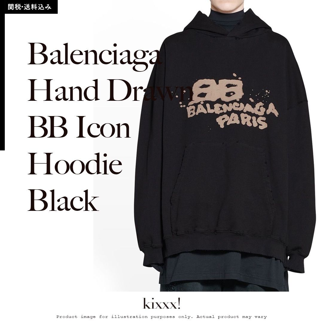 BALENCIAGA HAND DRAWN BB ICON フーディー*- - 通販 - pinehotel.info