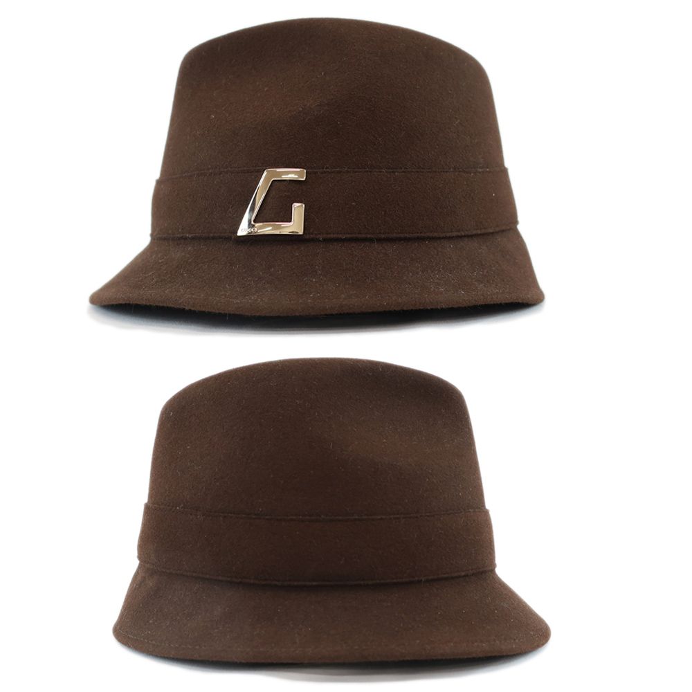 GUCCI バケットハットブラウンMサイズ