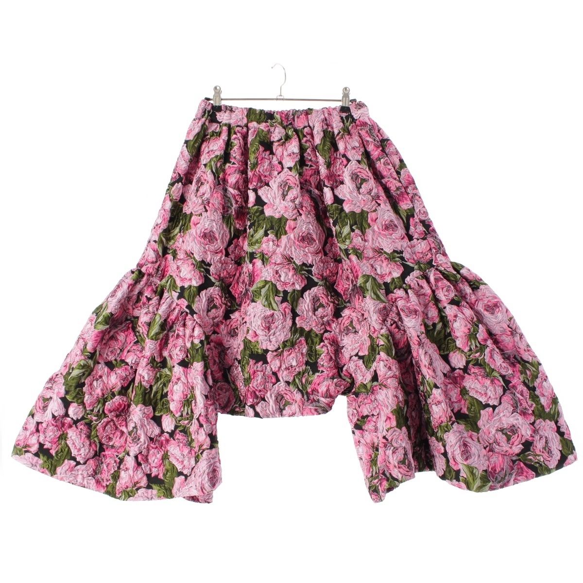 コムデギャルソン 23SS 薔薇柄 ジャガード サルエル パンツ ボトムス GK-P017 ピンク XS