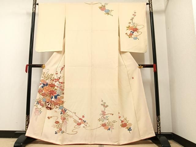 平和屋着物□訪問着 作家物 枝花文 正絹 逸品 AAAY4137ph - メルカリ 