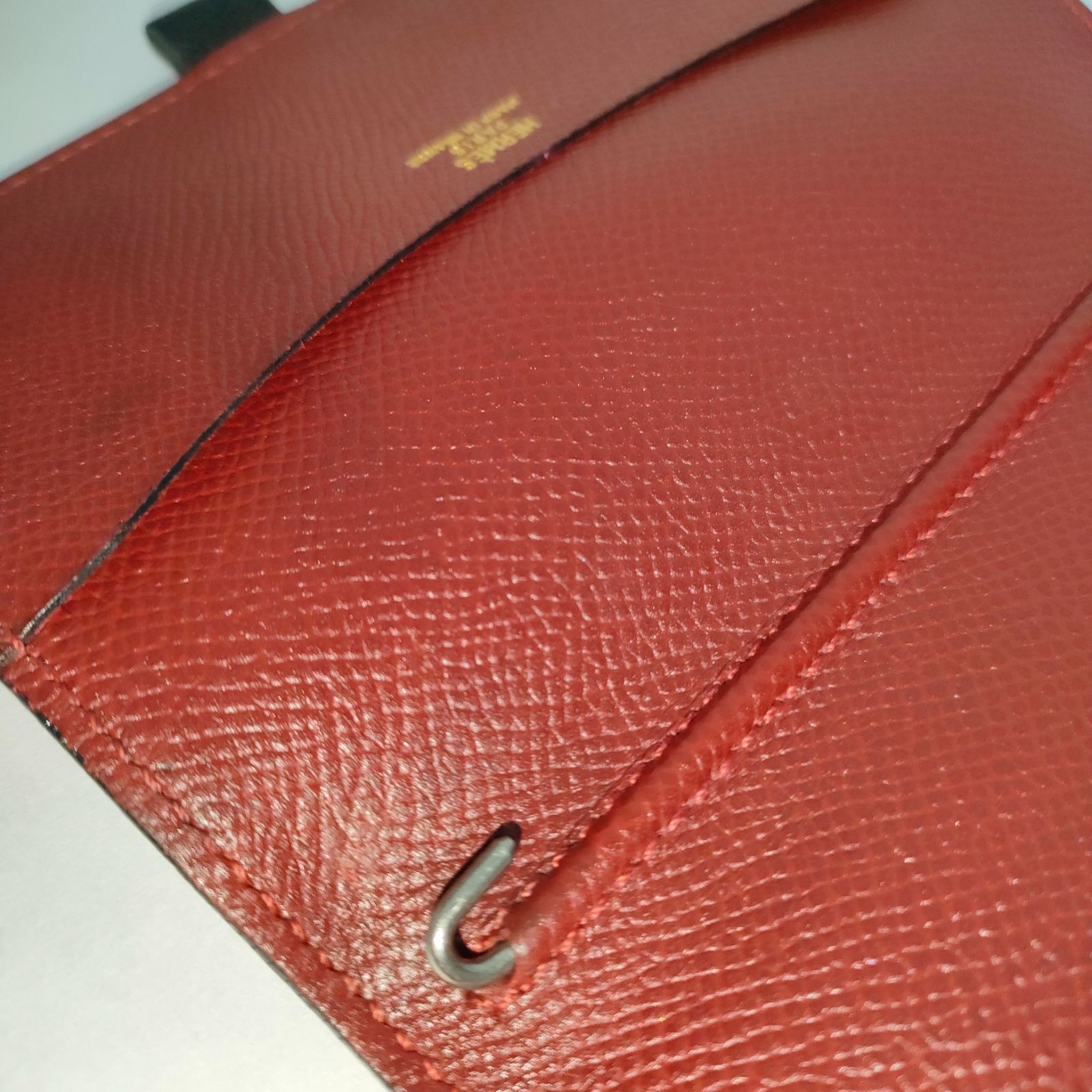 □美品□ HERMES エルメス アジェンダGM クシュベル SV金具 手帳カバー スケジュール帳 □C刻印 レザー ユニセックス レディース メンズ  ブラック レッド 05 - メルカリ