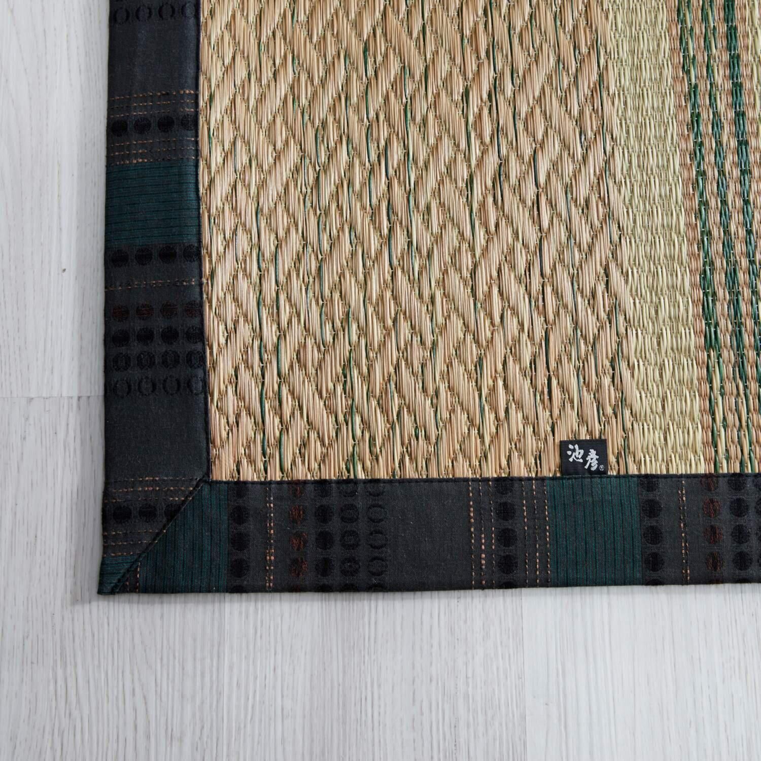 IKEHIKO 宮田織物　日本産い草で織ったい草ラグ　久留米織　140×200 IKEHIKO 宮田織物 日本産い草で織ったい草ラグ 久留米織 140×200