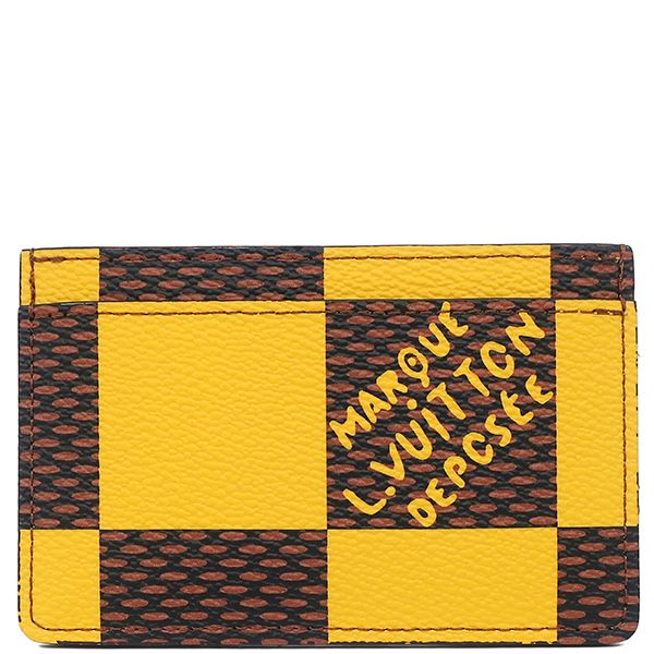 ルイヴィトン LOUIS VUITTON カードケース ポルト カルト サーンプル ダミエキャンバス ダミエ ポップ キャンバス ジョーヌマット 黄色 カード入れ パスケース 定期入れ N40615 RFID 箱
