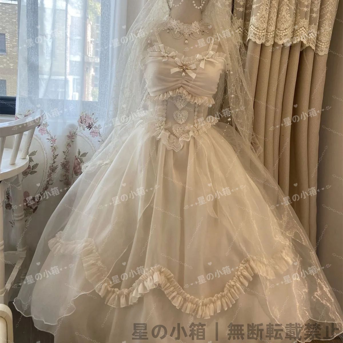 豪華ウェディングワンピース トレーン付き