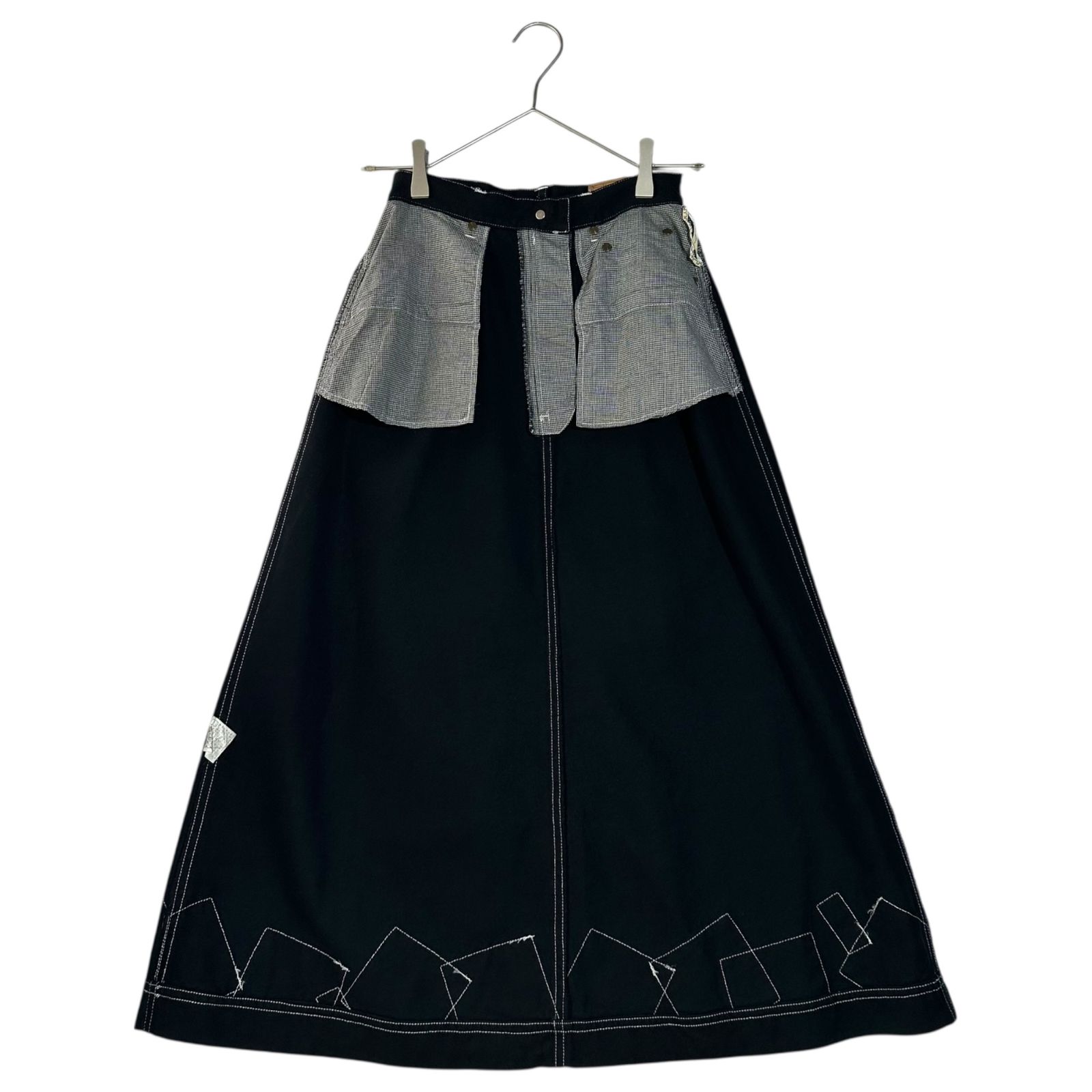 ◎タグ付きピンクハウス　PINKHOUSE ロングスカート　デニム　パッチワーク PINK HOUSE(ピンクハウス) 00's Logo Patchwork Long Denim Skirt ロゴ