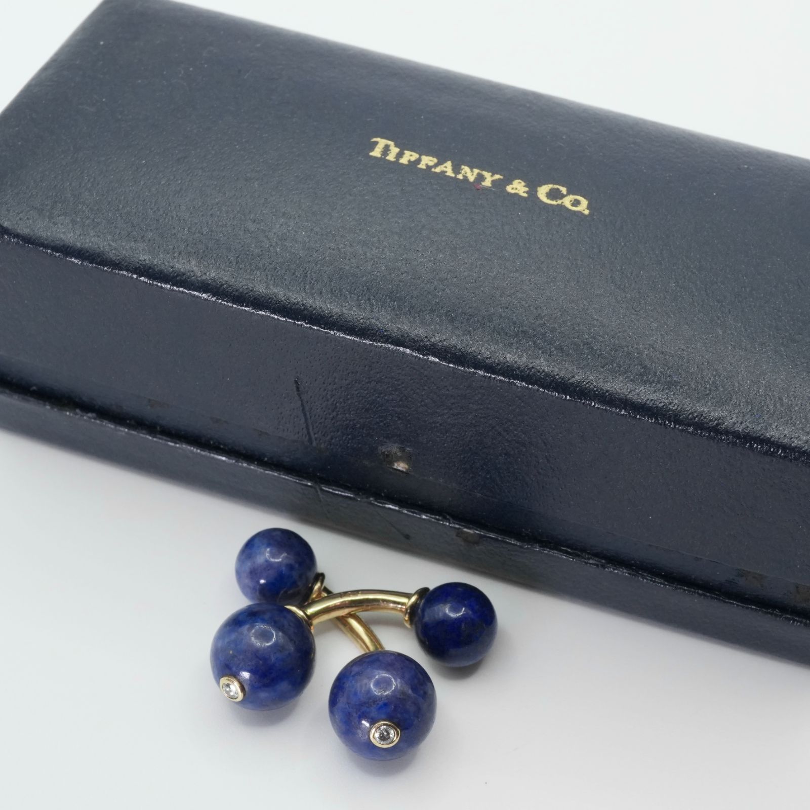 ティファニー ラピスラズリ カフス 14K ダイヤ 24-1131
