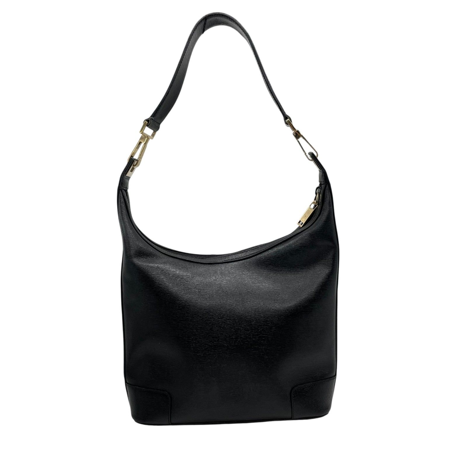 GUCCI グッチ ワンショルダーバッグ 大きめ ブラック ゴールド金具 レザー GUCCI グッチ ロゴ ショルダーバッグ ワンショルダー レザー