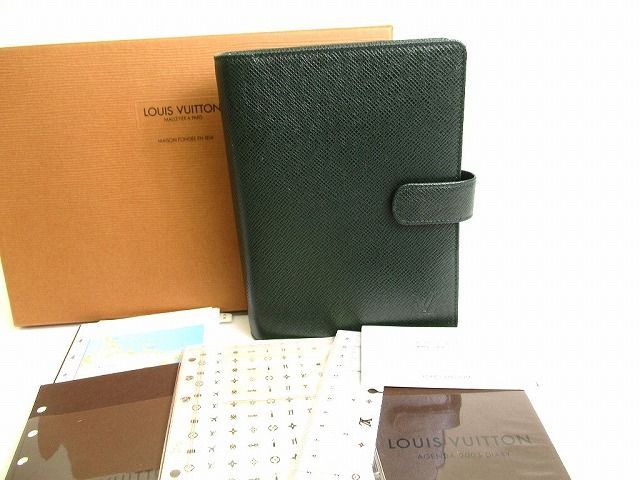 ルイヴィトン LOUIS VUITTON タイガ アジェンダ MM 手帳カバー システム手帳 メンズ ♥保管品