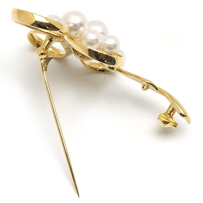 本日限定お値下げ【揺れるパール♡】ミキモト SVリボンモチーフ パール ブローチ The Bows | ハイジュエリー | MIKIMOTO