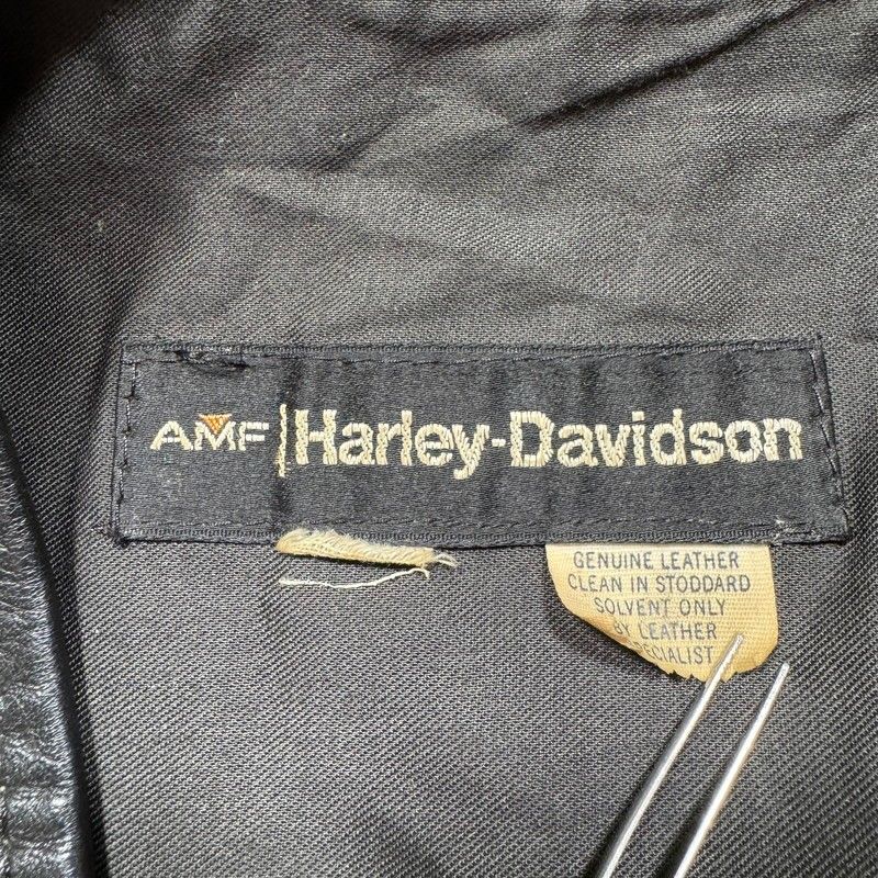 70's AMF ハーレーダビットソン ヴィンテージWライダース 70年代 70s ハーレーダビッドソン レザージャケット ブラック 黒