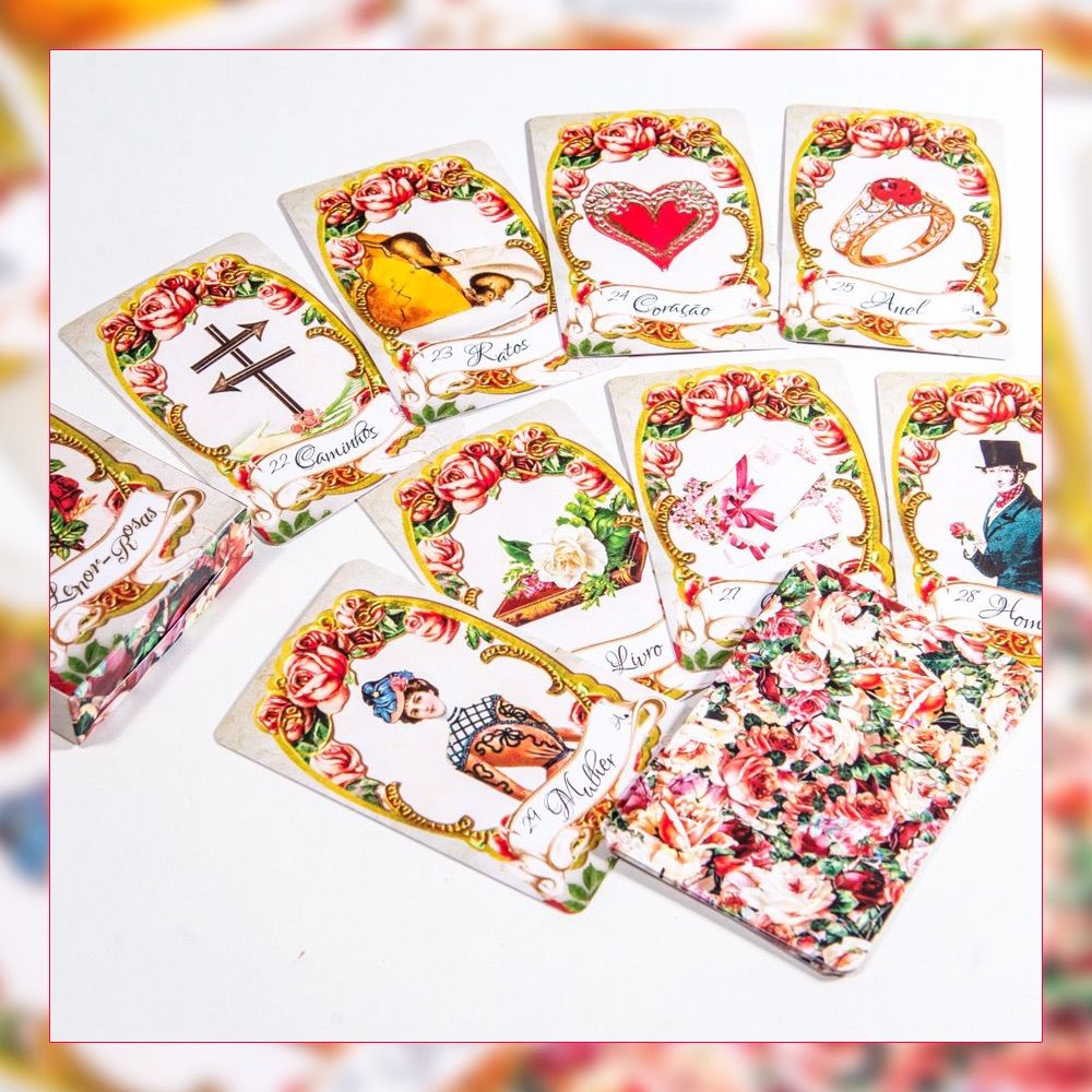 ✨正規品・未開封✨華やかなローズ柄☘️ブラジルのルノルマンカード・タロットカード - メルカリShops