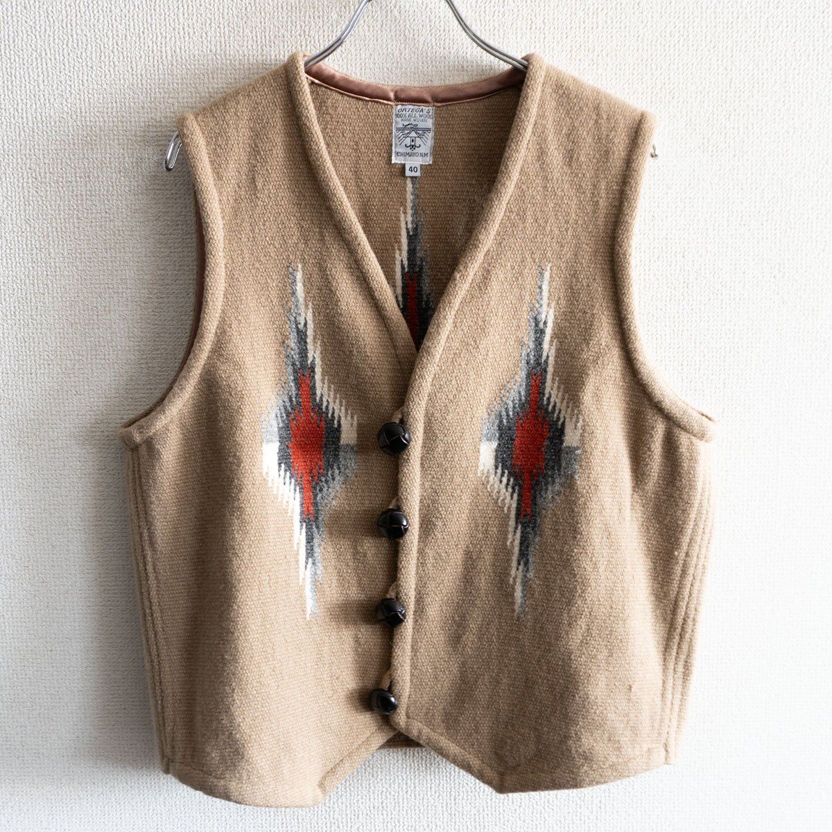 ORTEGA'S 手織りウールベスト 40 ORTEGA'S 手織りウールベスト 40 ORTEGA'S 手織りウールベスト 36