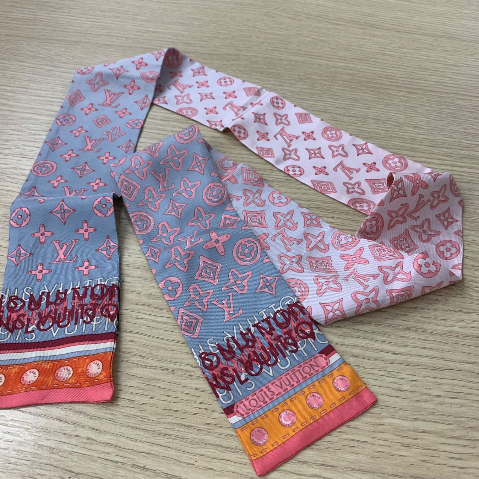 ヴィトン　ツイリー　美品 LOUIS VUITTON ルイ ヴィトン モノグラム ツイリー スカーフ