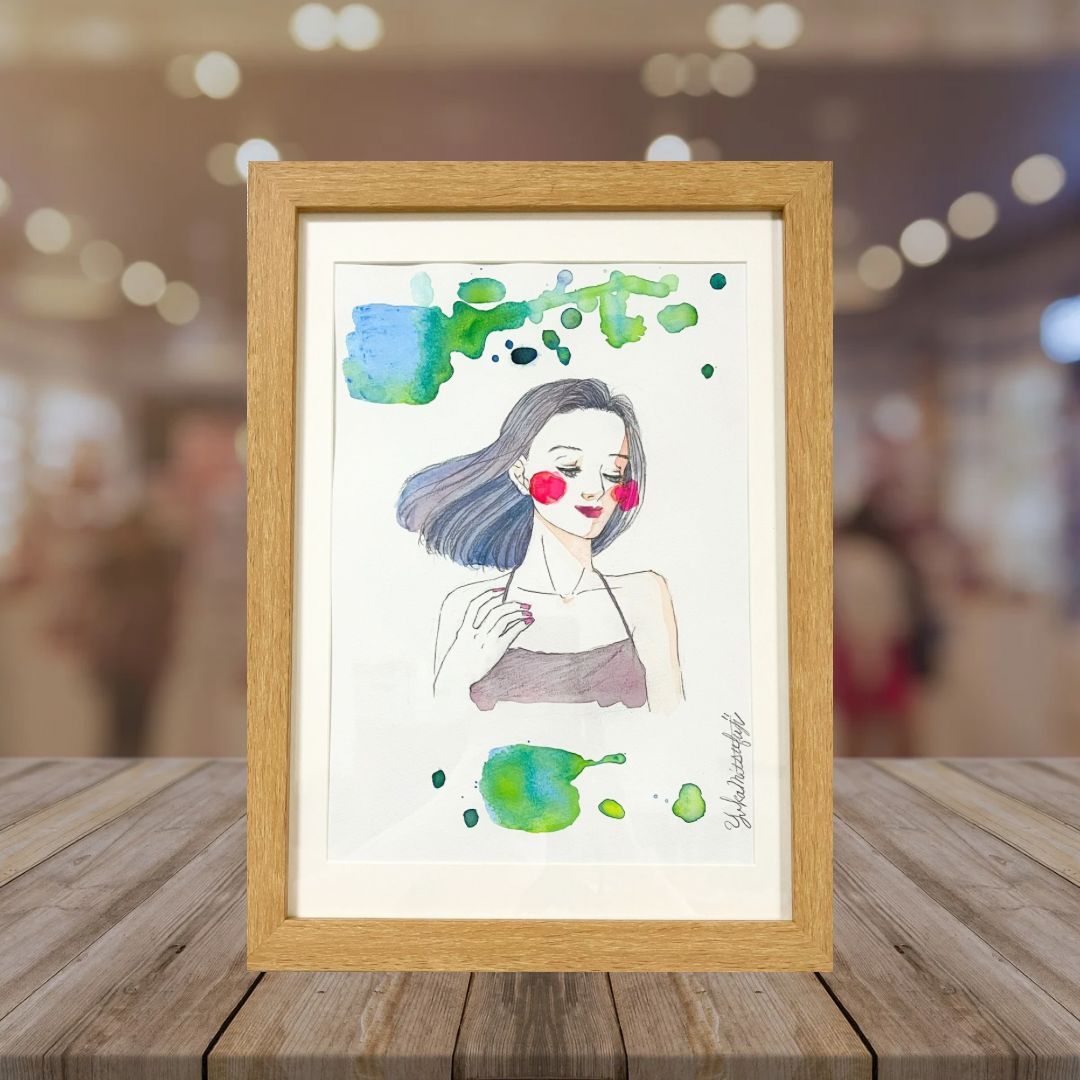 専用　手描きイラスト　水彩画　原画　美人画　オリジナル 手書きイラスト 水彩画 美人 原画 オリジナル イラスト 絵 人物画