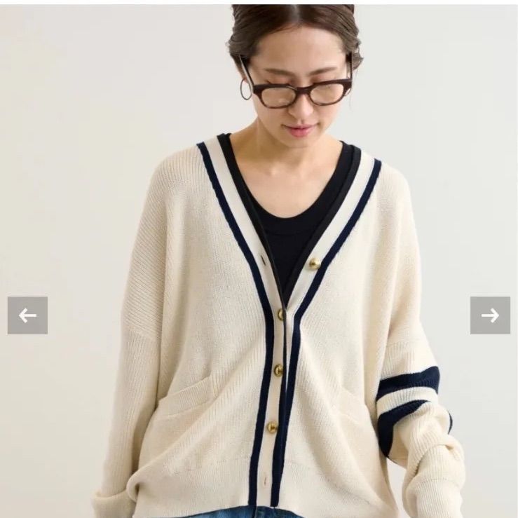 FRAMeWORK ライン畦ニットカーディガン - メルカリ 