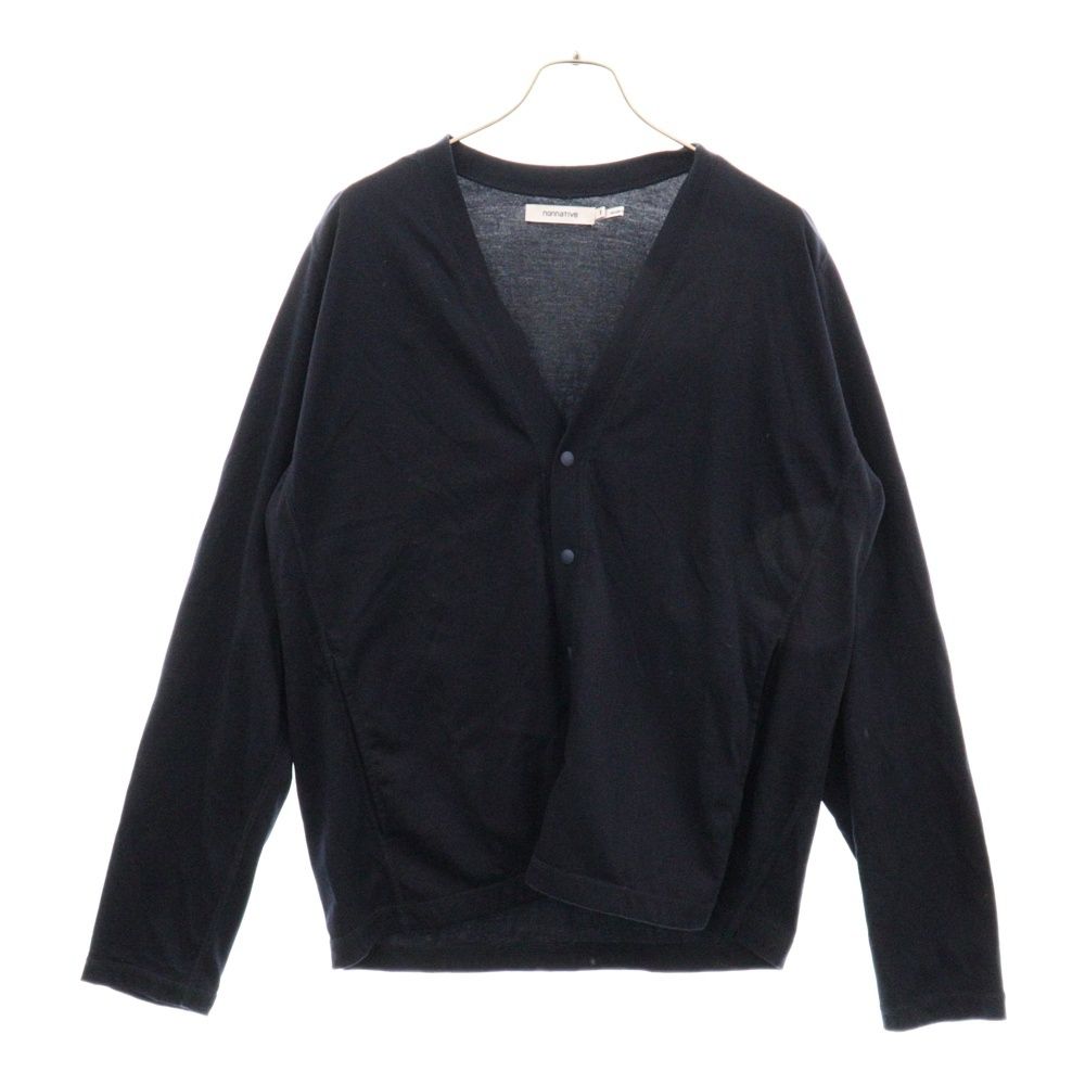 nonnative (ノンネイティブ) Vネックスナップボタンニットカーディガン ネイビー NN-C4219