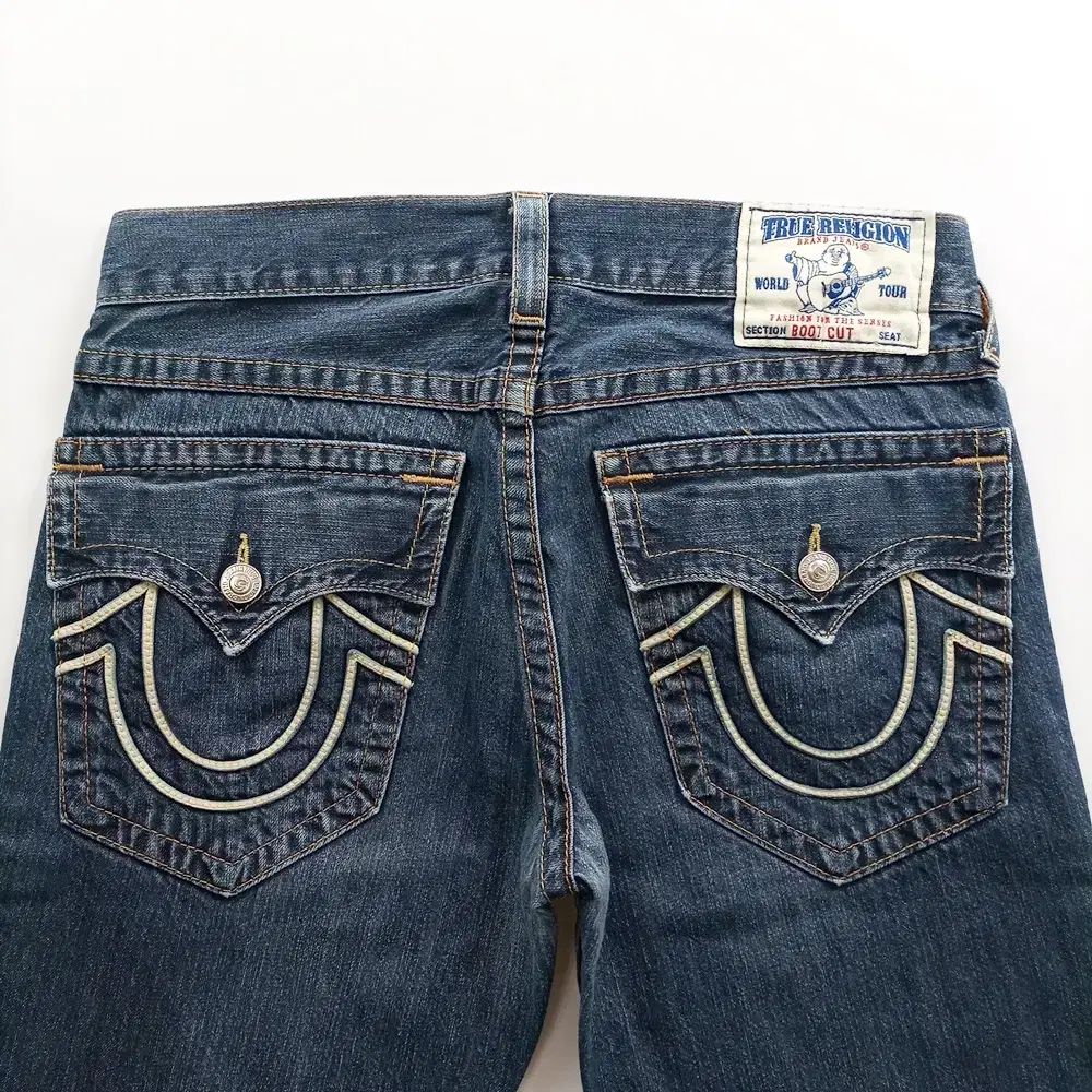 トゥルーレリジョン デニムパンツ サイズ34 9分丈 ブーツカット メンズ A 7973